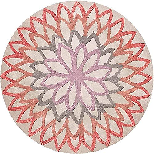 Nicole Knupfer Mandala Runde Teppich Vintage Boho Waschbar Teppich für Wohnzimmer Schlafzimmer Badezimmer Küche Beach Dekor (A1,160 x 160cm)