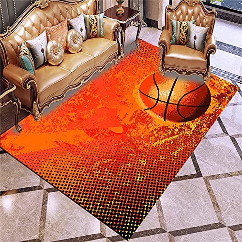 KnorRs 3D Basketball Druck Teppich, Basketball Design Bodenmatteh Für Wohnzimmer, Schlafzimmer, Küche,Teppich Groß 160 X 230 cm (A3,120x160 cm)