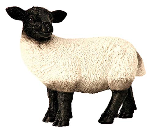 Große Figur Rhönschaf 38 x 31 cm Schaf stehend Figuren für Haus und Garten Dekoration Bauernhof Schafe