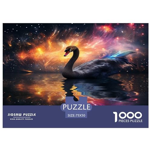 Animal Black Swan Puzzle Erwachsene 1000 Teile Family Challenging Games Lernspiel Geburtstag Moderne Wohnkultur Stress Relief Toy 1000pcs (75x50cm)