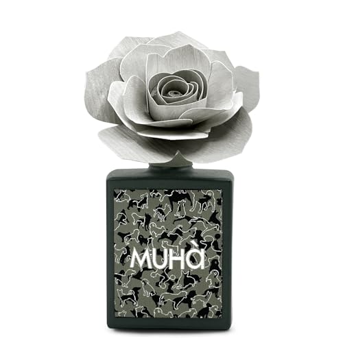 MUHA' Duft-Diffusor Art Rosa mit Stickerei 100 ml Wasser und Salz