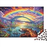 3D-Puzzle Für Erwachsene 500 Teile Paradise Bridge Under The Rainbow Geschenkideen Für Puzzles Für Erwachsene 500pcs (52x38cm)