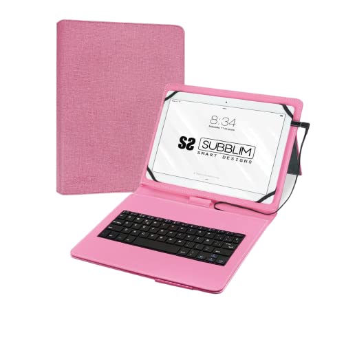 Subblim Hülle mit Tastatur für Tablet, Mehrfarbig, 10,1 Zoll