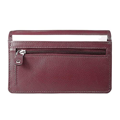 Arrigo Unisex-Adult 01B-301R Wallet with flap, Donkerrood, Large