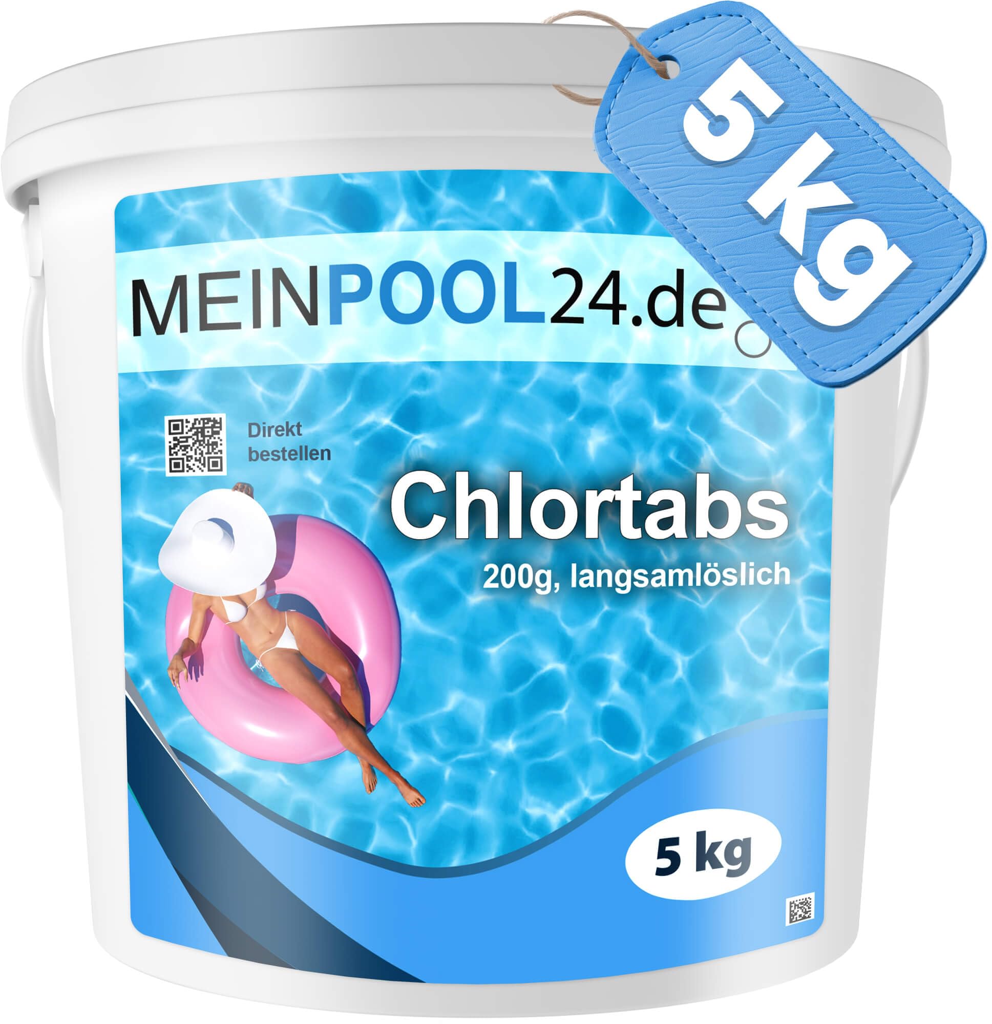 5 kg MEINPOOL24.DE Chlortabs 200 g langsamlöslich organisch
