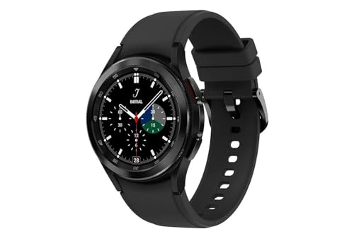 Samsung Galaxy Watch4 Classic - 42 mm - schwarz - intelligente Uhr mit Ridge Sport Band - Flouroelas