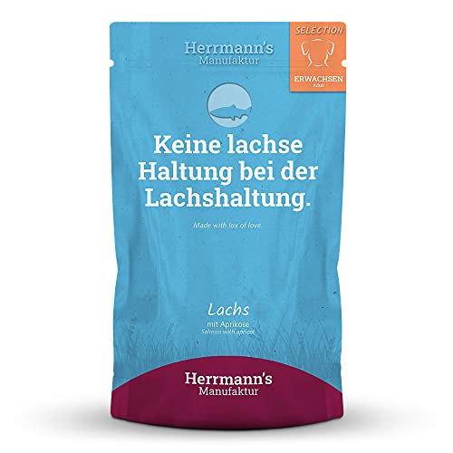 Herrmanns Hundefutter Lachs mit Aprikose, 15er Pack (15 x 150 g)