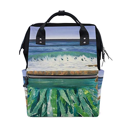 FANTAZIO Mumienrucksack Seekunst Malerei Schultasche