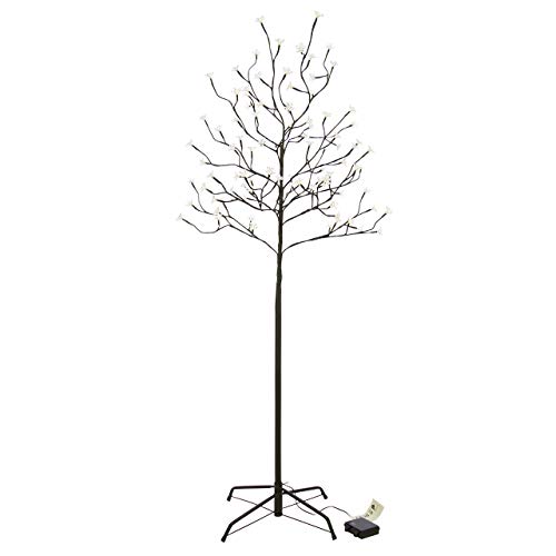 96 LED Baum mit Blüten Blütenbaum Lichterbaum warm weiß 150 cm hoch Batterie Timer IP44 Weihnachtsbeleuchtung Weihnachtsdeko Xmas