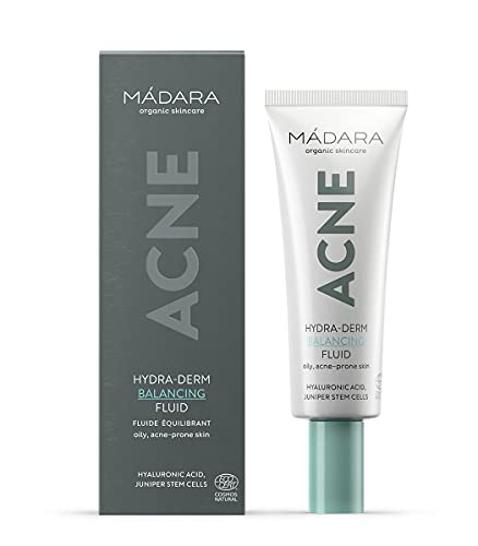 MÁDARA Organic Skincare | ACNE Hydra-Derm Balancing Fluid - 40ml, hautausgleichend, tief feuchtigkeitsspendend, nicht komedogen, dermatologisch entwickelt