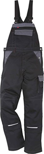 KANSAS® Latzhose, schwarz/grau