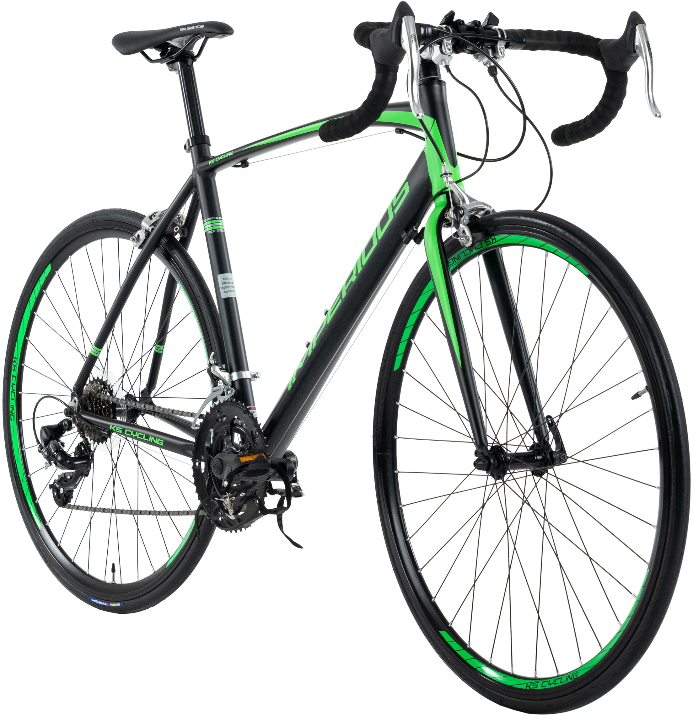 Rennrad 28'' Imperious schwarz-grün RH 59 cm KS Cycling