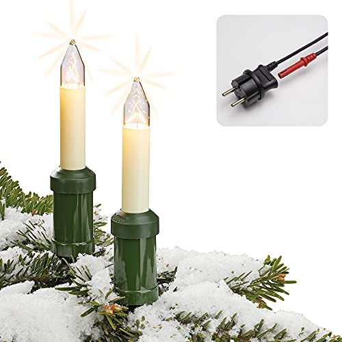 Hellum 845563 Weihnachtsbaum-Beleuchtung Außen netzbetrieben LED Warm-Weiß Beleuchtete Länge: 29 m Filament