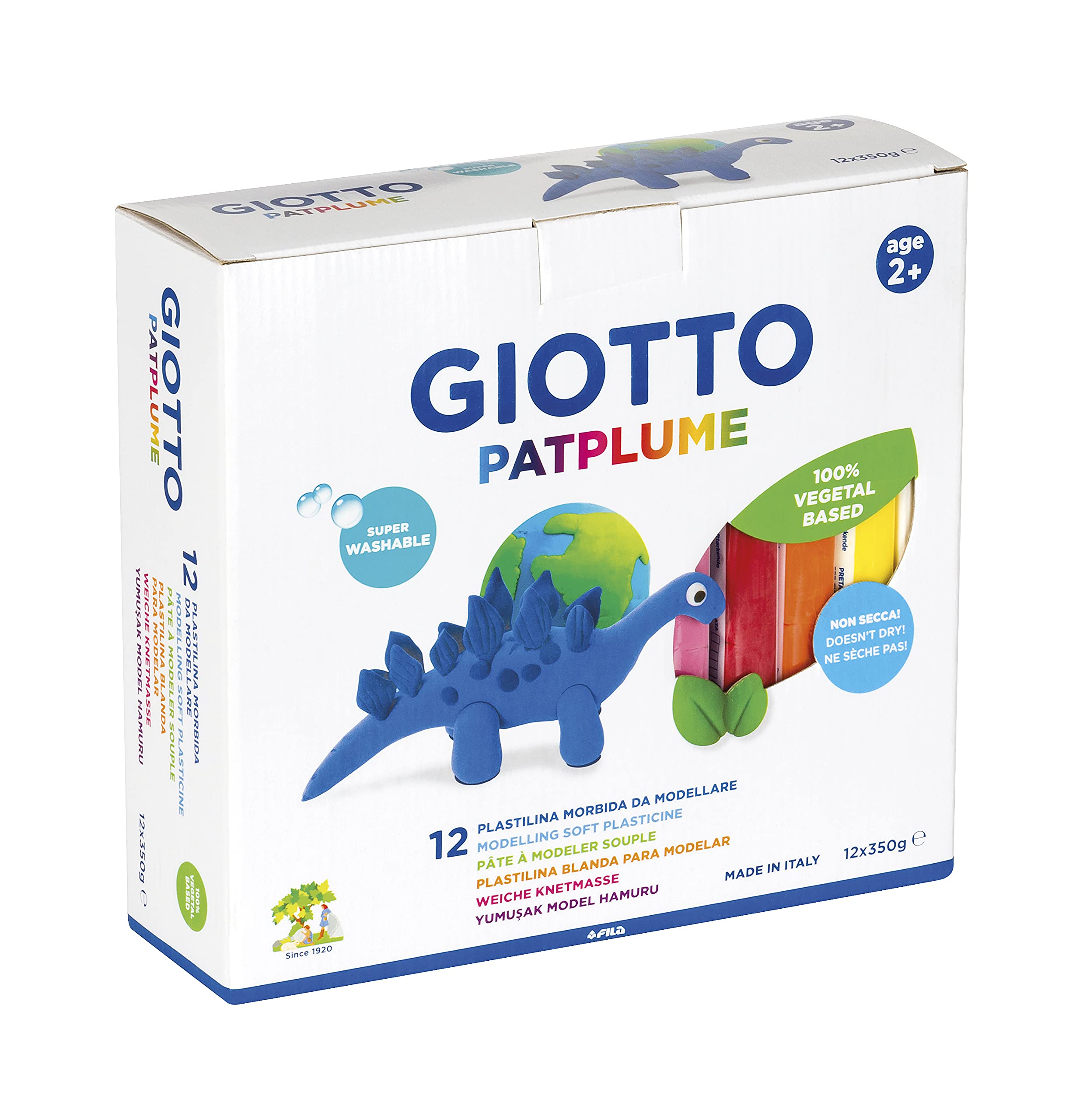 Giotto 5122 00 - Patplume - Sortiment 12 x 350 gramm in sortierten Farben