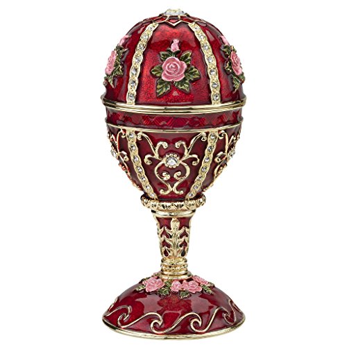Design Toscano Die russische Rosenetten-Rose, Emailliertes Ei im Romanov-Stil