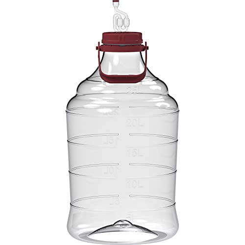 Browin 644325 Weinballon Leichte Ballonflasche mit Griff, 25 L, PET-1, Transparent
