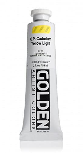 Pro-Art Golden Heavy Body Acrylic Paint 2 oz-Cadmium Yellow Light, 59.1 ml (Pack of 1)