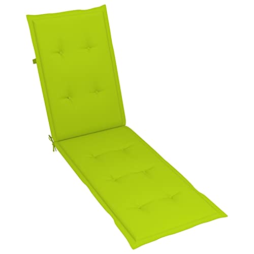 Ksodgun Liegestuhl-Auflage Kissen Sitzauflage Rückenkissen Gartenbank Bankauflage Stuhlkissen mit abnehmbarem Hellgrün (75+105) x50x4 cm