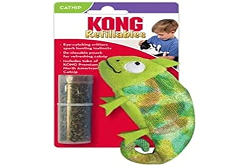 Kong Kameleon Met Catnip Hervulbaar-6.5X11.5X2.5 CM