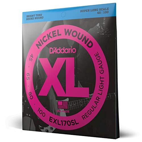 D'Addario EXL170SL Bassaitensatz Super Long 0,11 cm - 0,25 cm (.045 - .100 Zoll)