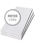 Feinwälder® Kellnerblöcke – 100 Stück á 50 Blatt Blanko, 7 x 15 cm, Neutral & Hochwertig