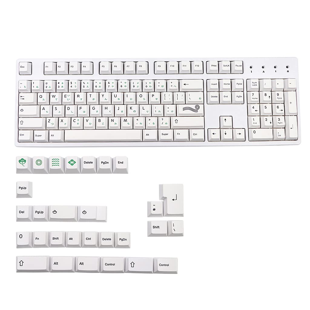Oyrcvweuy Mechanische Tastatur-Kappen, japanisches Schriftzeichen, Cherry-Profil, 133 Tasten, kompatibel mit Cherry MX Kailh Gateron Switches