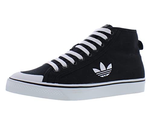 adidas Originals Herren Nizza Hi Rf Sneaker, Core Black/Core Black/Cloud Weiß, 38.5 EU