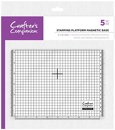 Crafter's Companion CC-TOOL-MAGBASE 8" x 8" Stempelplattform Magnetfuß, Farblos
