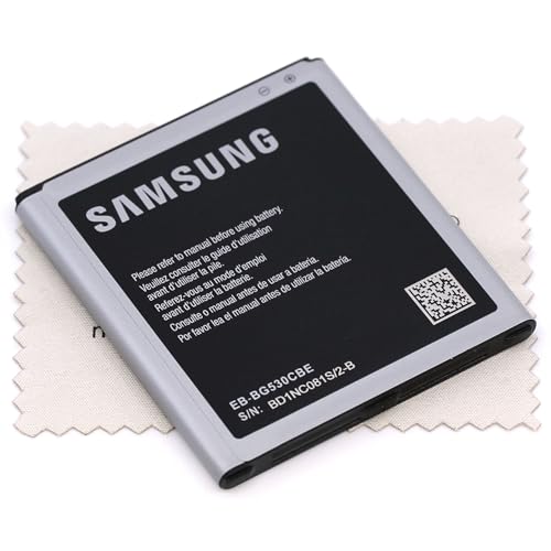 Akku für Samsung Original EB-BG530 LiIon für Samsung Galaxy J3 2016 (J320F), Galaxy Grand Prime (G530F) mit mungoo Displayputztuch