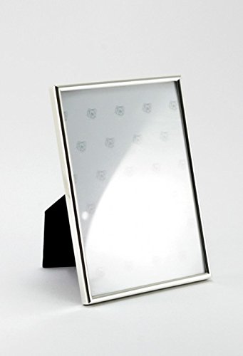 Brillibrum Design Bilderrahmen versilbert anlaufgeschützt Fotohalter schlicht Fotorahmen Silber (Bilderrahmen 15x20 cm)