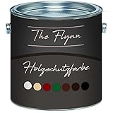 The Flynn einzigartige Holzschutzfarbe schnelltrocknend und wetterbeständig - Schutz vor Verwitterung in Weiß, Beige, Schwedenrot, Grün, Dunkelbraun, Rotbraun und Schwarz (5 L, Grün)