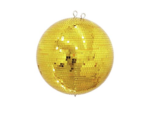 showking Große Discokugel Goldie mit Echtglasfacetten, Ø 40 cm, Gold - Spiegelkugel - Mirror Ball