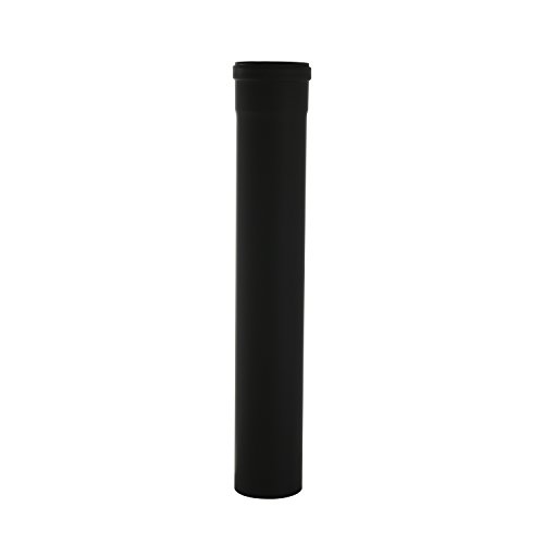 Ofenrohr Rosette Bogen Rohrhalter Kaminzubehör schwarz & grau versch. Größen, Farbe:schwarz, Bauteil:Ø 80 mm. Länge 500 mm