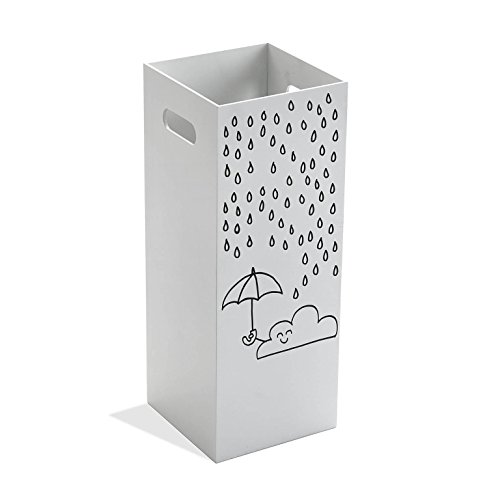Versa Clouds Schirmständer für Eingang, Raum oder Halle, moderner Schirmhalter, , Maßnahmen (H x L x B) 53 x 21 x 21 cm, MDF-Holz, Farbe: Weiß und grau
