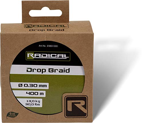 Radical Ø0,25mm Drop Braid 400m 11,3kg,25lbs dunkelgrün