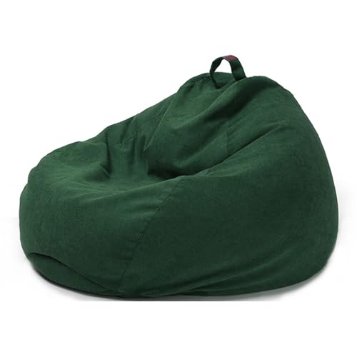 GXUYN Sitzsack-Stuhlbezug(kein Füllmaterial), Waschbar Bezug für Sitzsack für Wohnzimmer, Schlafzimmer, Balkon,Dark Green,XL