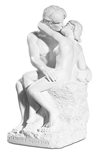 impexit Reproduktion Statue Der Kuss von Rodin (Weiß, 20 cm)