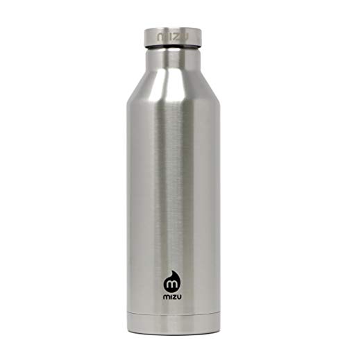 Mizu Doppelwandige Isolierte Trinkflasche V8 stainless and steel cap, silver, 760 ml, V08AMZANSBA