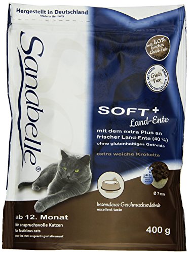 Sanabelle Soft Land-Ente Katzenfutter, 6er Pack (6 x 400 g)