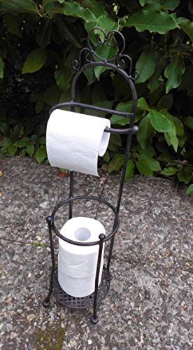 Deko-Impression Toilettenrollenständer WC-Rollenhalter WC-Papierhalter braun 70cm