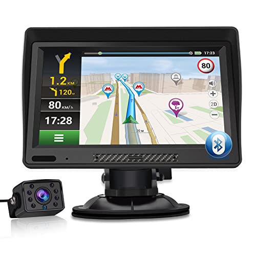 AWESAFE 9 Zoll Navigationsgerät mit Bluetooth und Rückfahrkamera, 2023 Europa Karten, GPS Navigation für PKW KFZ LKW