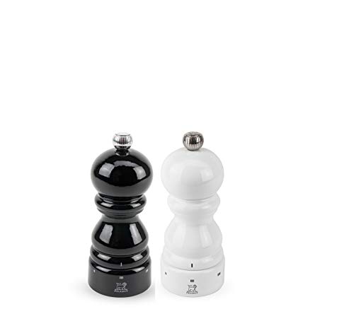Peugeot Set Paris Pfeffermühle und Salzmühle u-Select schwarz/weiß 12 cm