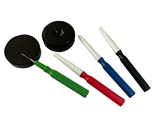 Uhrmacher-Öler in verschiedenen Größen, mit Ölerbehälter, zur Reparatur von Uhrenwerken, 4 Stück, Farbig.