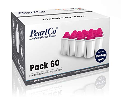 PearlCo - AquaMag classic Pack 60 Filterkartuschen mit Magnesium - passend zu Brita Classic