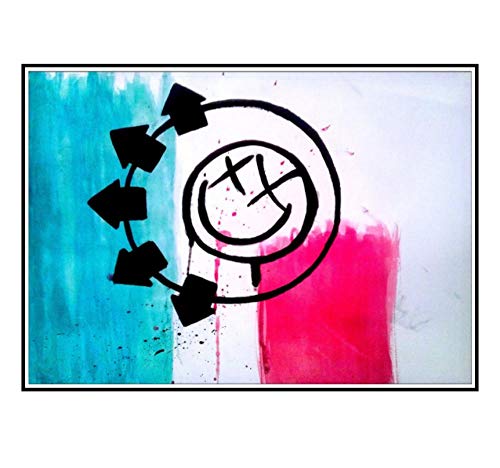 ZOEOPR Poster Blink 182 Punkrock Poster Europäische Und Amerikanische Musik Team Star Poster Und Drucke Malerei Kunst Wandbilder Home Decor 50 * 70Cm No Frame