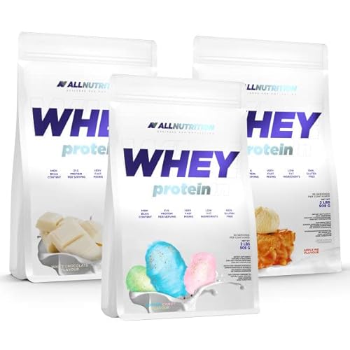 ALLNUTRITION WPC Whey Protein Pulver mit Aminosäuren - Eiweiss Protein Pulver - Fettarmes Proteinpulver Isolate für Muskelaufbau und Erholung nach dem Fitness - 908g - Nut