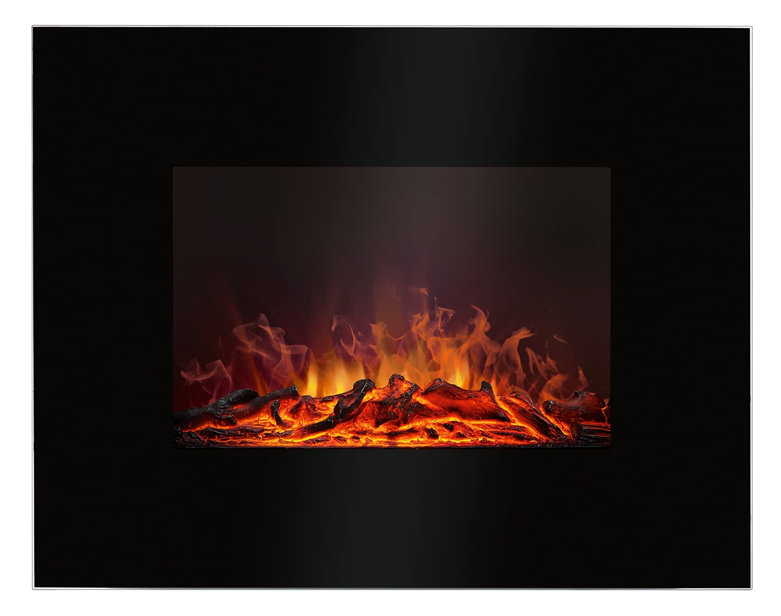 Bomann EK 6023 CB Elektrischer Kaminofen, mit Flammensimulation und Heizlüfterfunktion, 2-stufiger Heizlüfter 900 W/1850 W, Flammeneffekt in 4 Stufen schaltbar, Schwarz