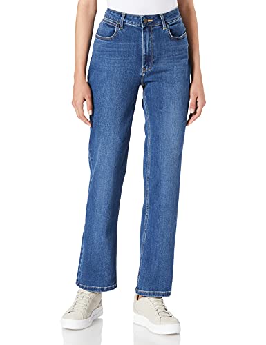 Wrangler Damen HIGH Rise Straight Jeans, Hudson, 31W / 32L