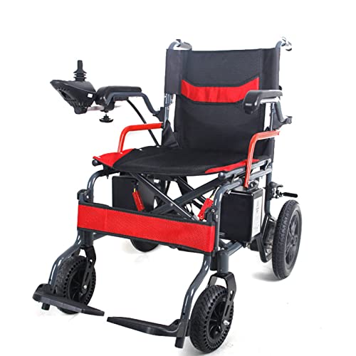 Leichter Faltender Elektrischer Rollstuhl, Deluxe Faltbarer Faltbarer Energie-Kompakt-Mobilitätshilfe-Rollstuhl, Doppelte Batterie, Längster Antriebs-Leistungs-Rollstuhl