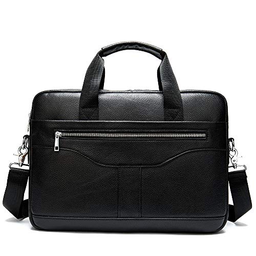 SSWERWEQ Handtasche Herren Leder Business Aktentasche, 14-Zoll-Computertasche, Mode-Männer-Umhängetasche (Color : A)